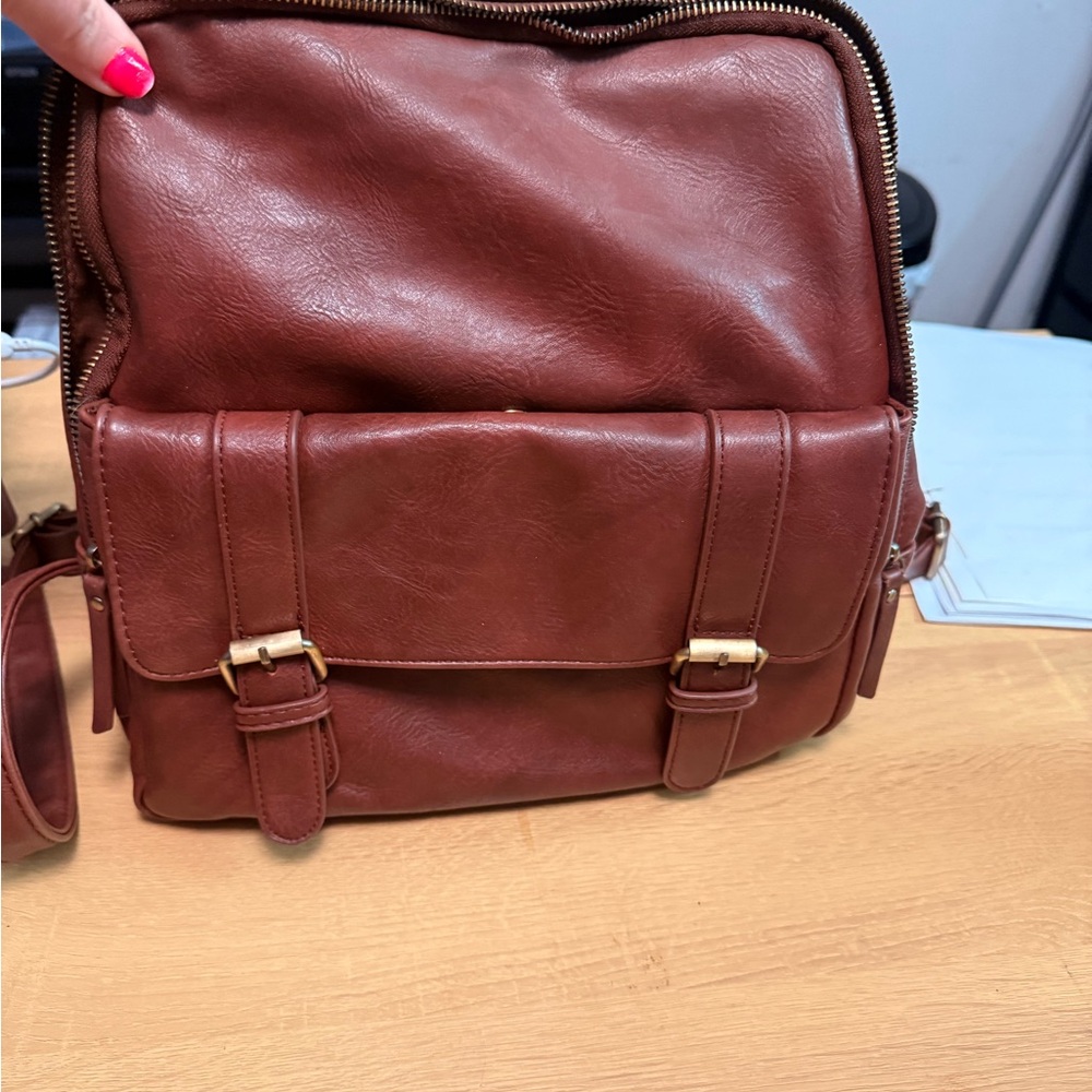 Antik Kraft Brown Leather Backpack